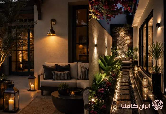 محوطه سازی ویلا کوچک